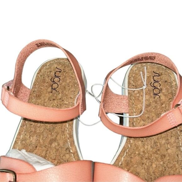 Sugar Kids Girls Rose Pink Sandals(Size 4M) - Picture 5 of 8